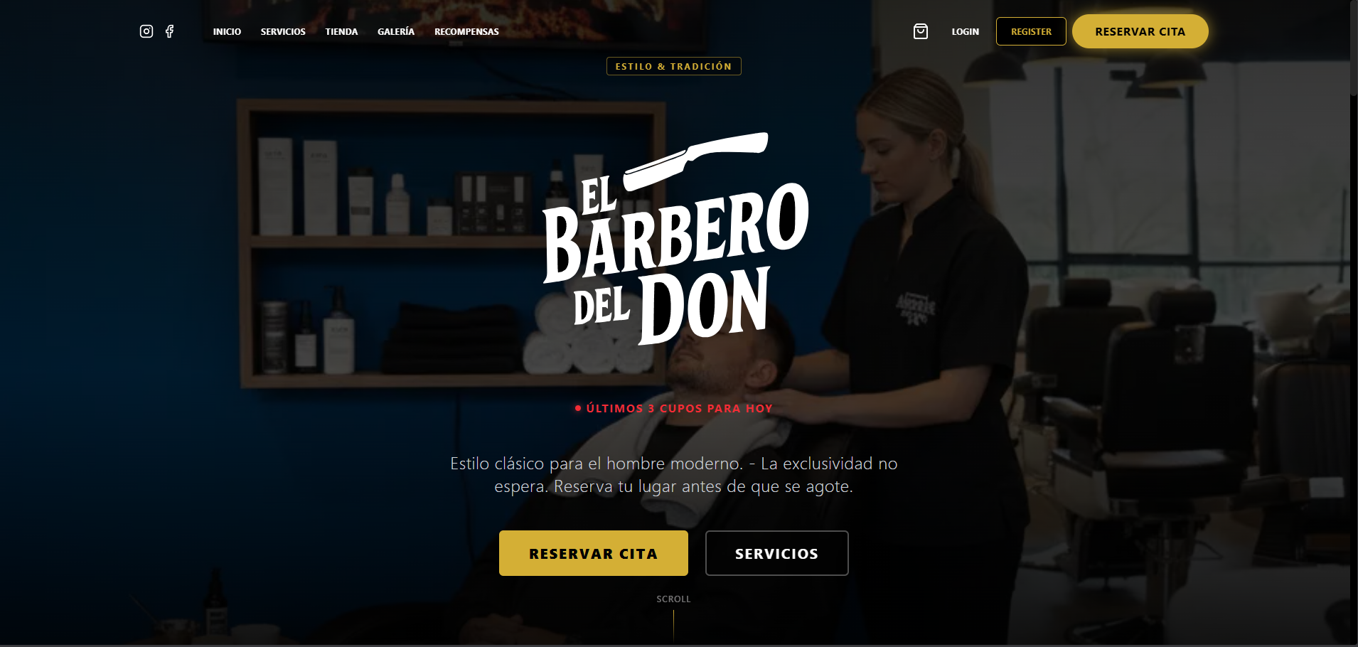 El Barbero del Don - Sistema de Reservas - Screenshot 1